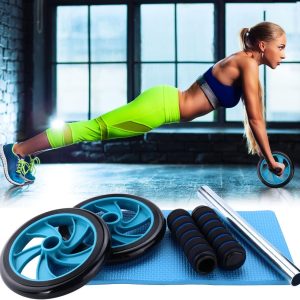 RUEDA ABDOMINAL BASIC DOBLE LLANTA – AZUL