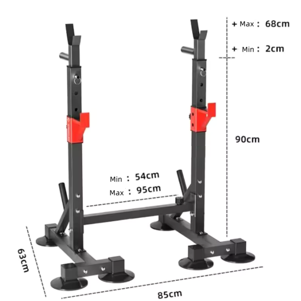 RACK DE SENTADILLAS SOPORTE PARA SQUATS PRO MULTIFUNCIONAL - ALPHA GYM ...
