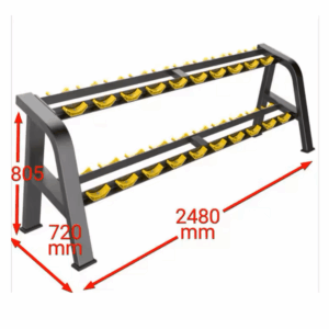 Rack para mancuernas de alto transito 10 pares Estante para pesas Gym