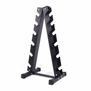 Soporte de mancuernas rack triangular para pesas 6 pares