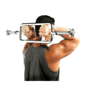 Barra Romana Cromada con Seguros | 86 cm | Entrena Bíceps y Tríceps | Alpha Gym Store