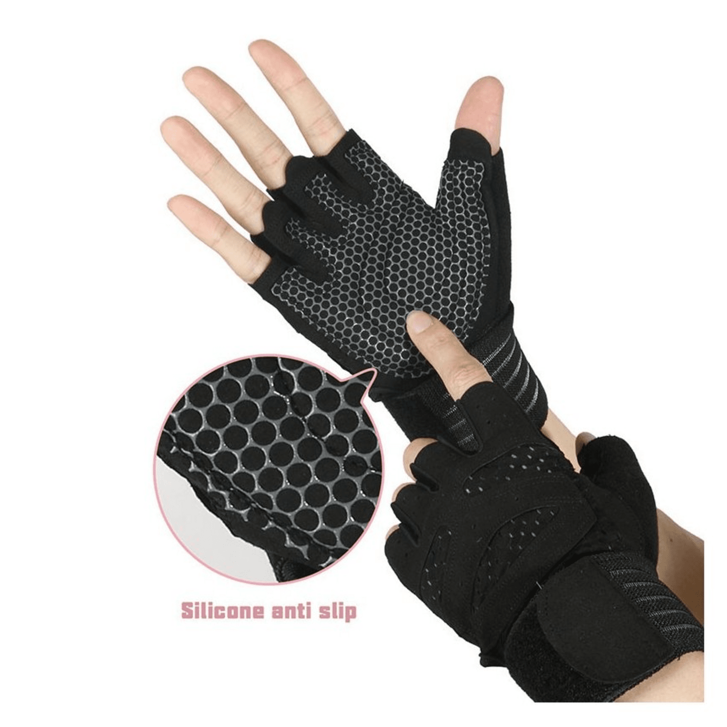 Guantes de gym con muñequera y agarre pro. Seguridad, confort y estilo para tu entrenamiento diario
