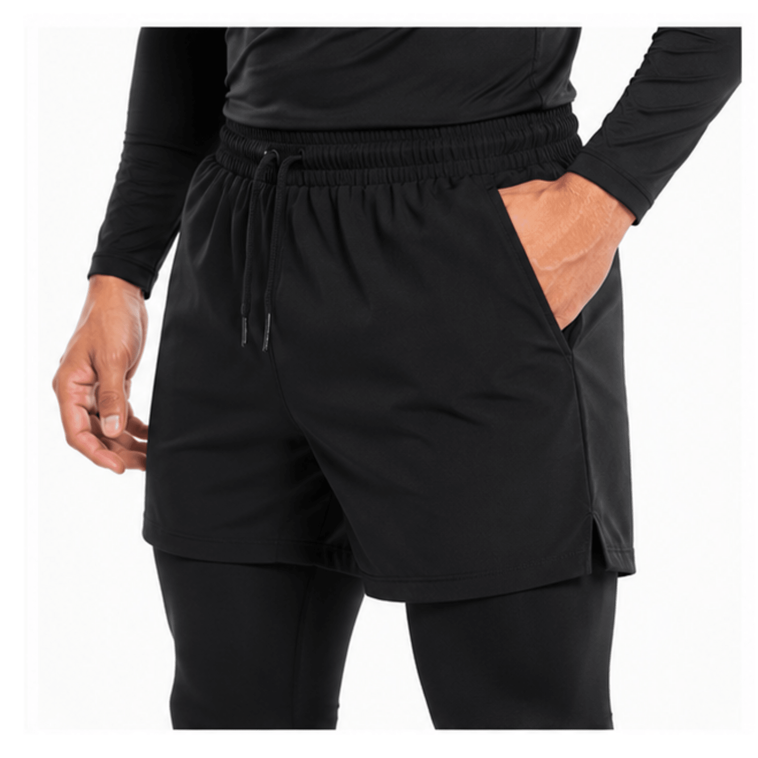 Pack Outfit Deportivo Hombre 3 Piezas: Polo Manga Larga + Short + Pantalón Licrado - Imagen 4