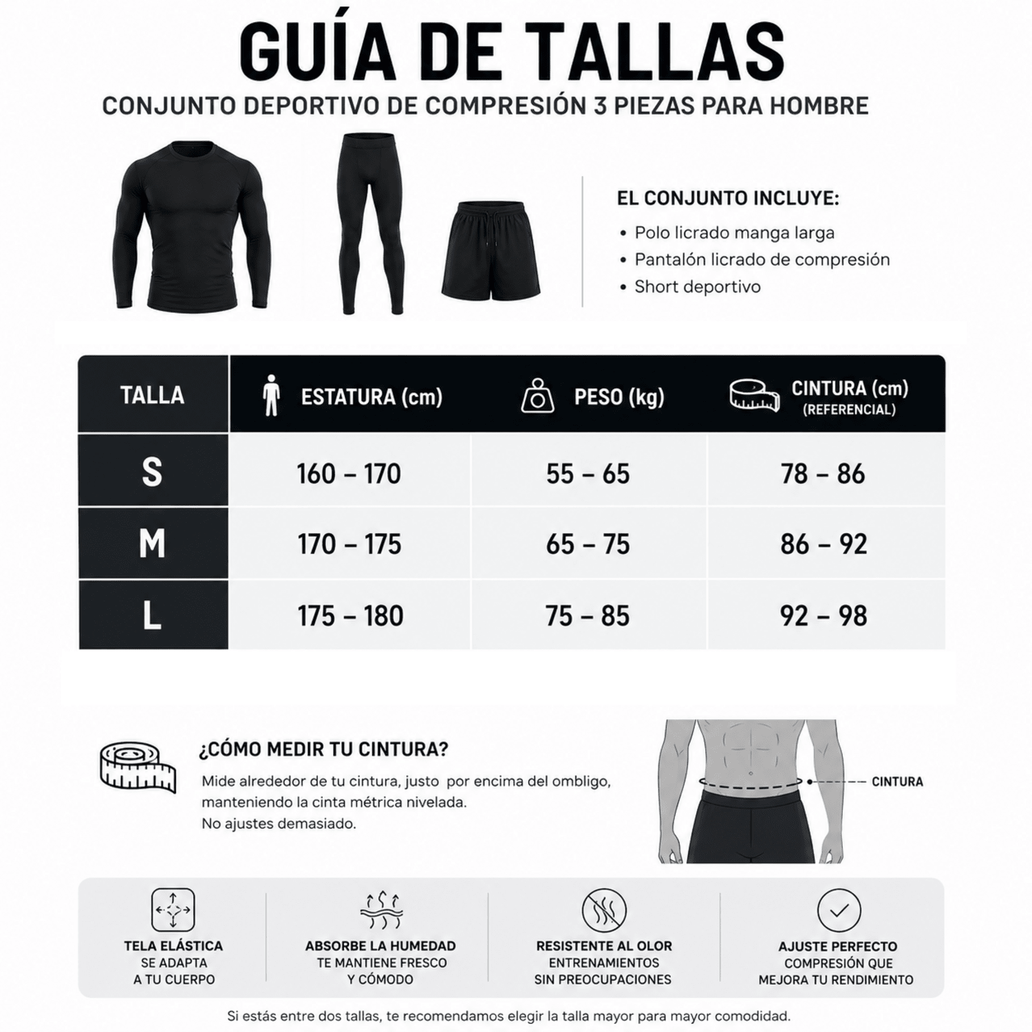 Conjunto Deportivo Hombre 3 Piezas: Polo ML Compresión + Short + Pantalón Licrado - Imagen 2