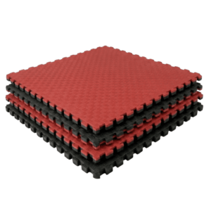 Pisos Tatami EVA Profesional 4m² Pack 4 Piezas Rojo-Negro 2cm