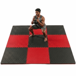 Pisos Tatami EVA PRO Pack 9 Piezas 9m² 2.5cm Rojo-Negro