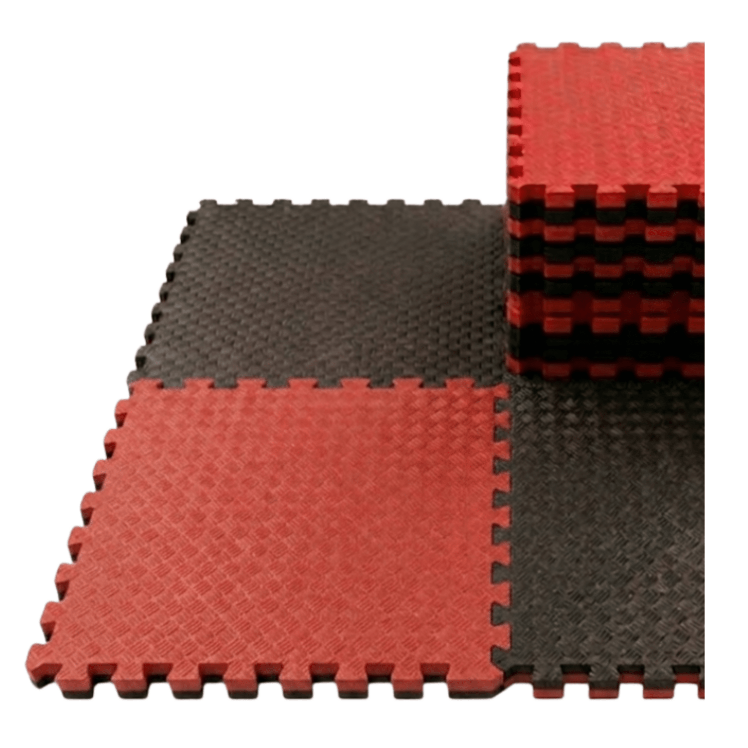Piso Tatami EVA PRO 1m² 2.5cm Rojo-Negro