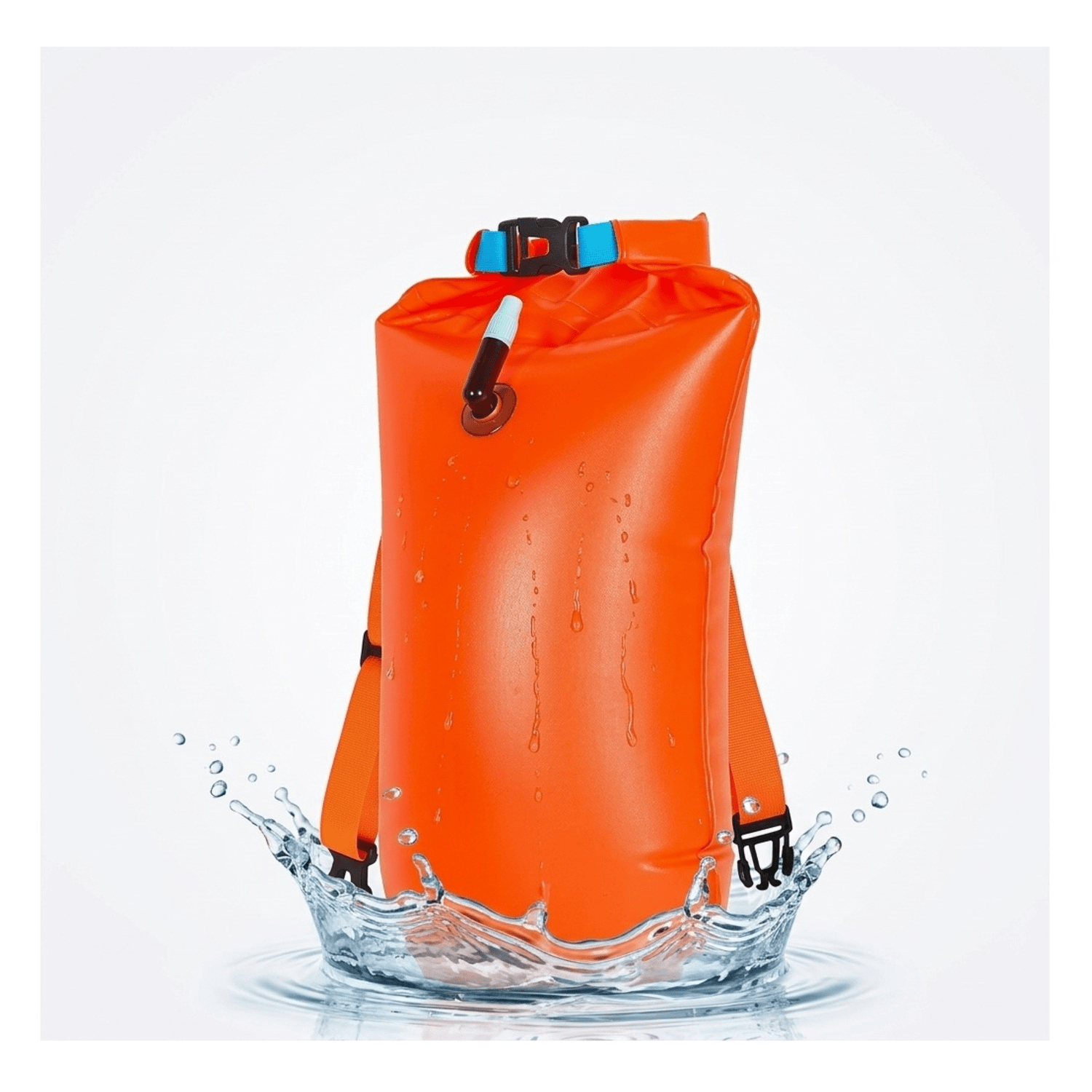 MOCHILA BOYA IMPERMEABLE BOLSA SECA SALVAVIDAS CON CORREAS PARA NATACIÓN DE AVENTURA Y KAYAK - Imagen 3