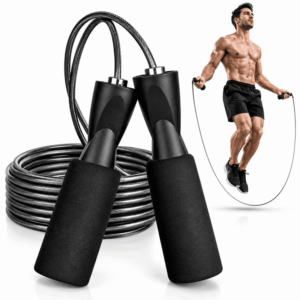 SALTA SOGA PROFESIONAL DE ALTA VELOCIDAD CON CABLE DE ACERO CUERDA DE SALTO AJUSTABLE PARA CROSSFIT Y CARDIO
